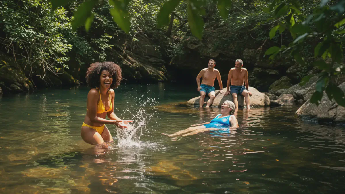 Beautiful swimming hole scene in Chattanooga Beautiful swimming hole scene in Chattanooga